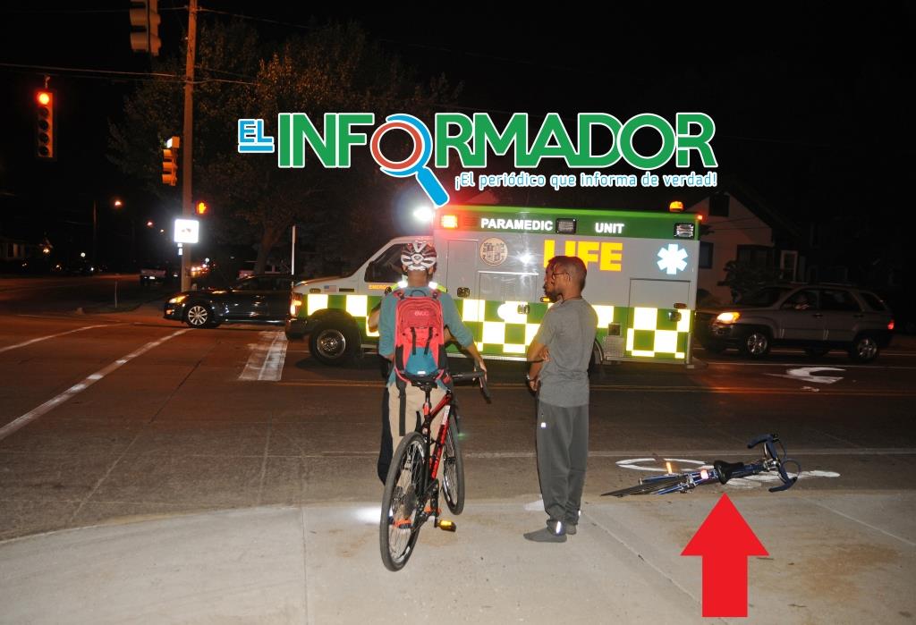 Atropellan a ciclista en Calle Burton SE