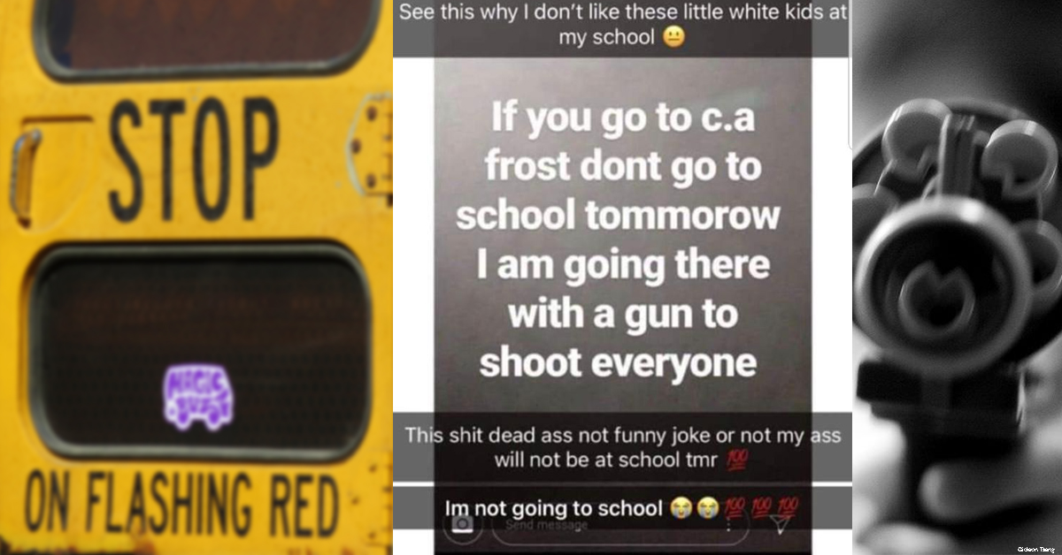 “Yo iré mañana a la escuela con un arma y dispararé a todos”