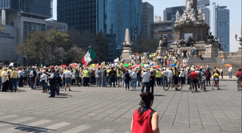 Marchan en contra de AMLO por sus 100 días de gobierno