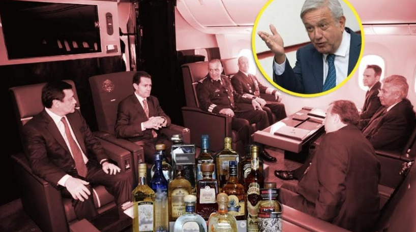 Peña Nieto convirtió el avión presidencial en su cantina privada