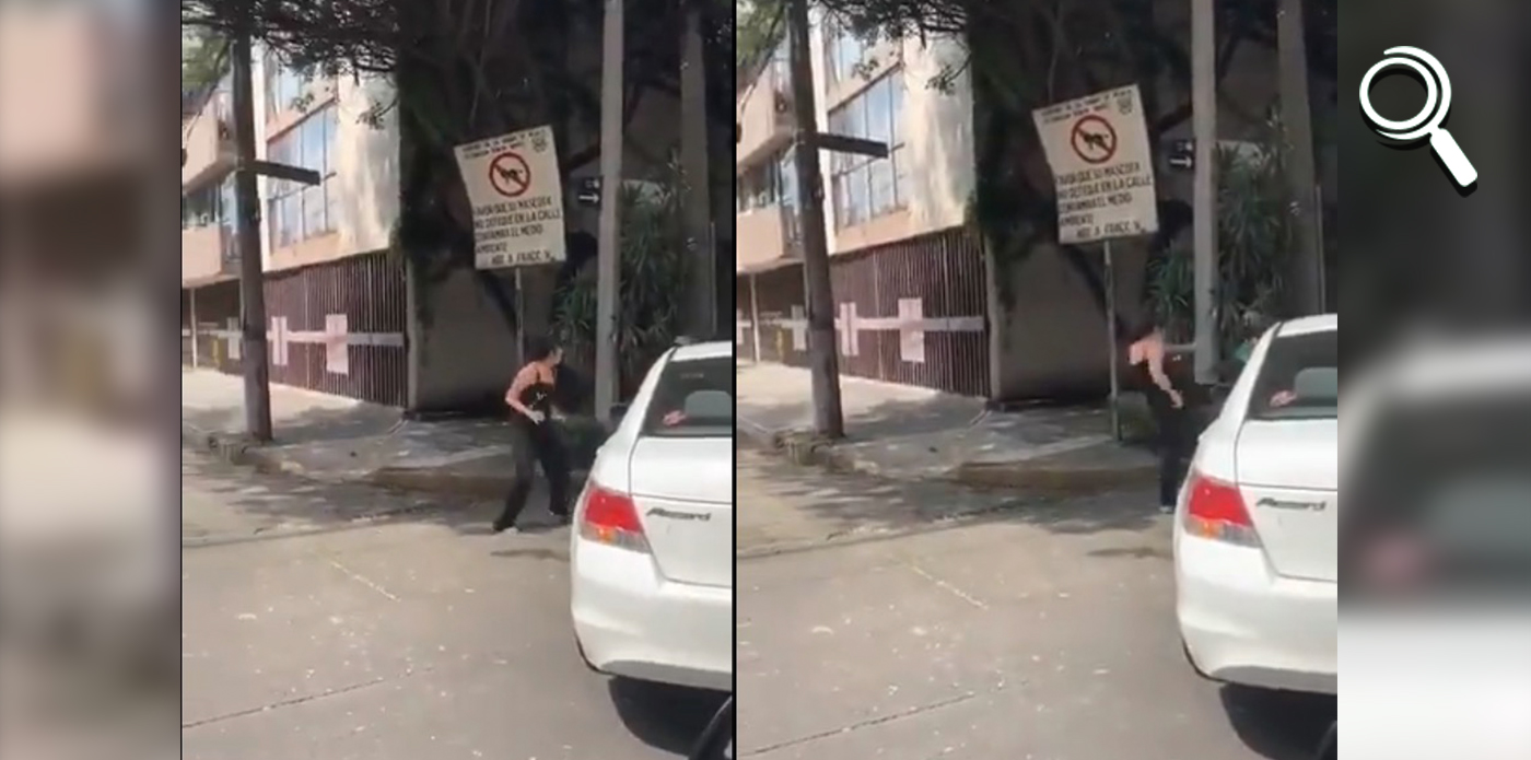 #LADYCHANCLA: MUJER GOLPEA A POLICÍA CON SU CHANCLA POR NO DEJARLA PASAR