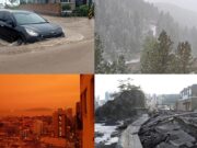 Cielos rojos, lugares con nieve y destrucción por las lluvias, que caprichosa es la naturaleza