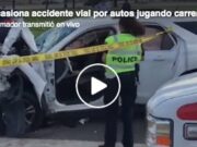 Se ocasiona accidente vial por autos jugando carreras