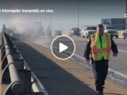 Una camioneta arde el llamas en plena autopista 131