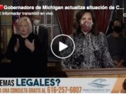 Gobernadora de Michigan actualiza situación de COVID19 en el estado