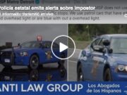 Policía estatal emite alerta sobre impostor de policía que detiene vehículos