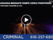 CARAVANA MIGRANTE ROMPE CERCO FRONTERIZO DEJANDO HERIDOS
