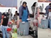 Video: mujer saca platos de la basura para sus clientes en México