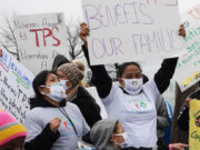 Hondureños protestan para exigir a Biden que apruebe un TPS