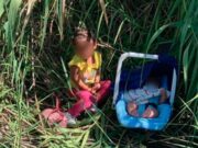 Hallan a bebé de 3 meses y su hermana de 2 años abandonados en río fronterizo