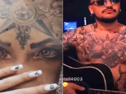 Christian Nodal revela el tatuaje con el que tapó los ojos de Belinda en su pecho (FOTOS)