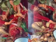¿Se casaron los tóxicos? En plena boda, novios se agarran a golpes (VIDEO)