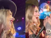 Video: Christian Nodal le canta a fan durante concierto y aseguran que se parece a Belinda