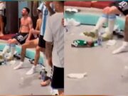 Lionel Messi: acusan al jugador de supuestamente patear la camiseta de México | VIDEO