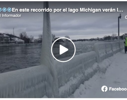 En este recorrido por el lago Michigan verán lo hermoso que se mira en el invierno.