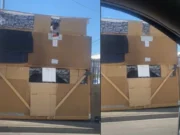 VIDEO: Hombre en situación de calle se construye una casa de cartón de 2 pisos