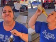 Mujer que Toma Cerveza en 4 Segundos Busca Retador