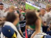 LAMENTABLE: Aficionados g0lp3an a mujer en el juego de México vs Honduras