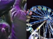 VIDEO FUERTE: Una joven queda atrapada del cabello en rueda de la fortuna en Chiapas
