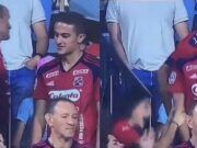 ¿Infieles? Los cachan en partido de fútbol y así reaccionaron porque ya se les cayó la mentira (VIDEO)
