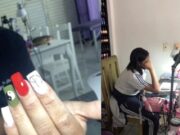 Hombre se dejó poner uñas por su hija tras haber sido plantada por amigas: «un papá de oro» (VIDEO)
