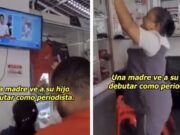 Te tocará el corazón: madre llora de emoción al ver a su hijo debutar como periodista