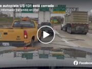La autopista US-131 está cerrada por un accidente a la altura de la calle Burton en Grand Rapids, Michigan.