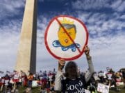Protestas en Washington al grito de «que se largue Trump» tras las victorias demócratas