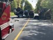 VOLCADURA PROVOCA CIERRE TOTAL DE CALLE EN WALKER, MICHIGAN