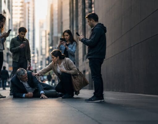 Cuando grabar vale más que ayudar: el problema de vivir detrás de una pantalla